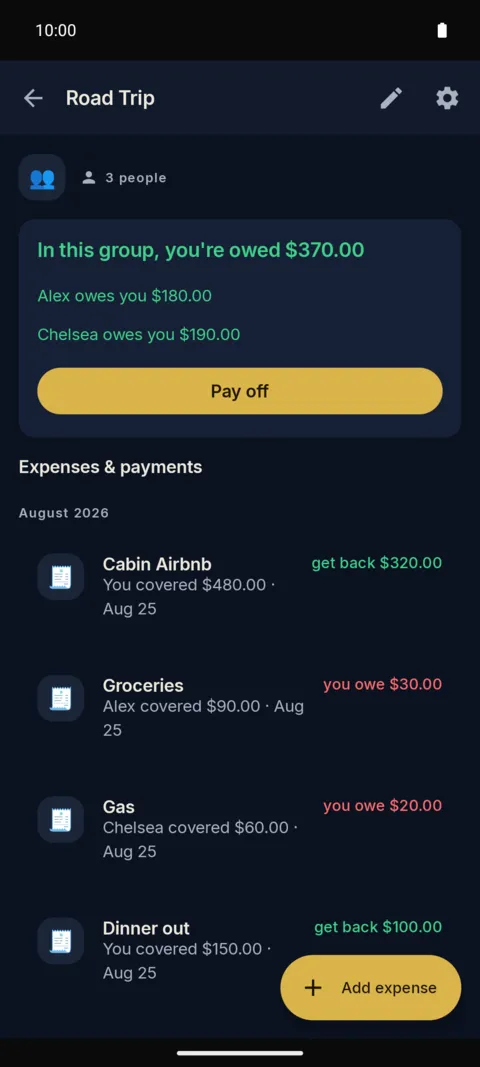 The app in the Wall Street theme