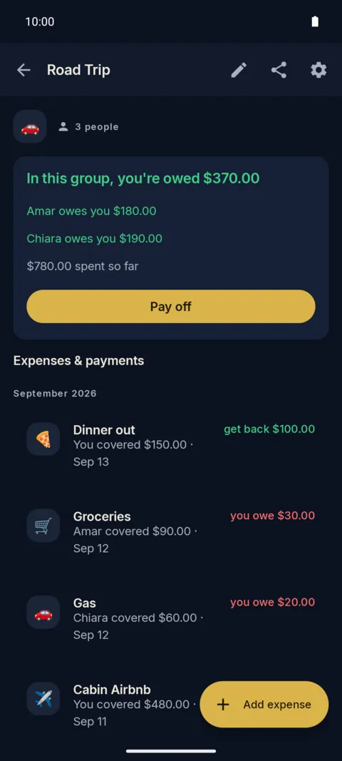 The app in the Wall Street theme